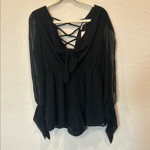 Elegant Black Women's Romper